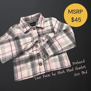 Love Poem by Block Plaid Shacket